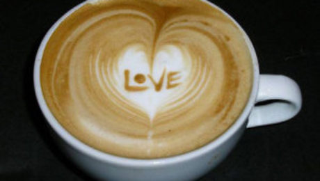 Valentijns hartje in je koffie
